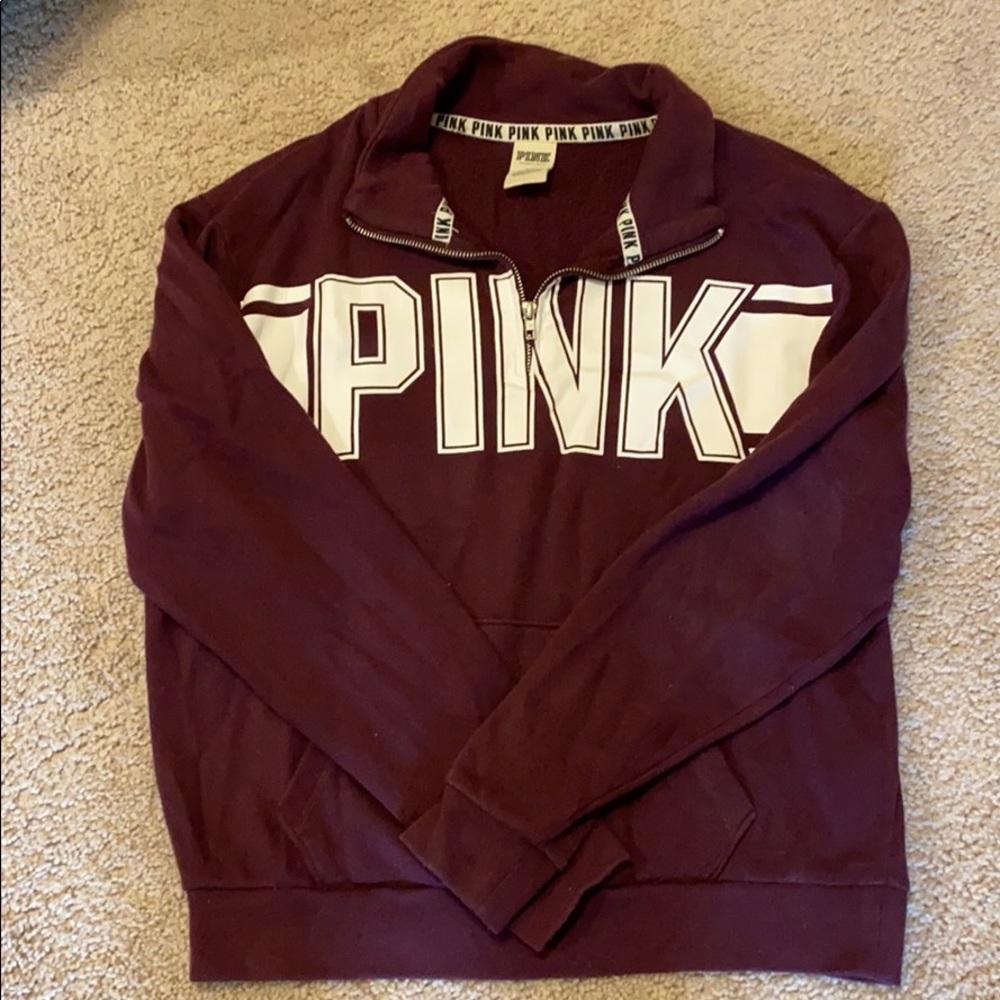 Pink quarter zip